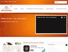 Tablet Screenshot of 123-hochzeitszeitung.de